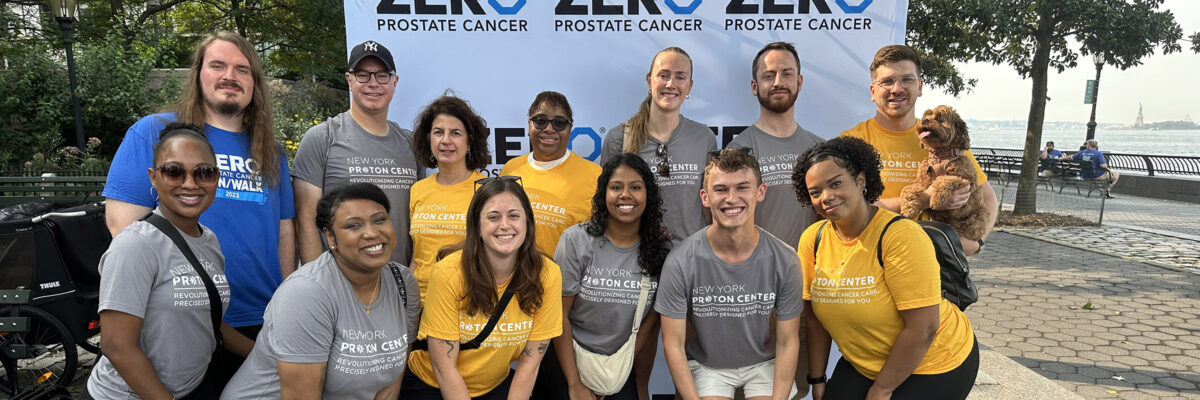 The New York Proton Center team at the ZERO Out Prostate Cancer Run/Walk event.